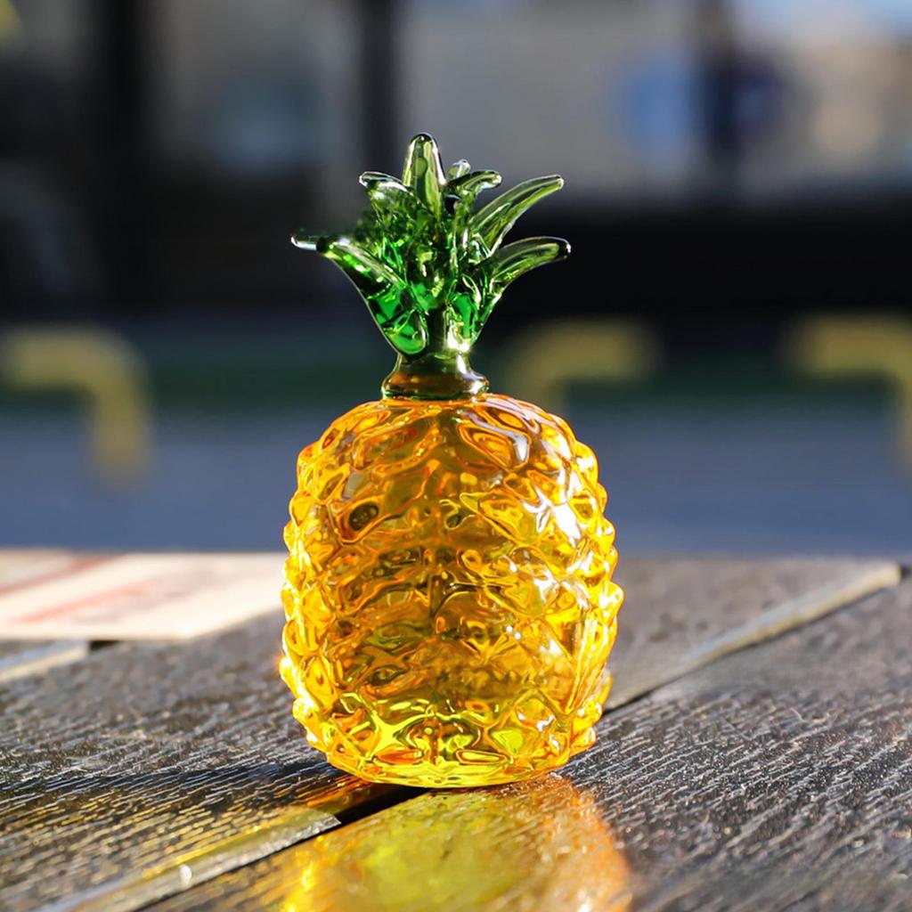 Gelbgrünes Kristall-Ananas-Desktop-Ornament