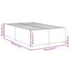 Bed Frame without Mattress Cream 120 x 190 cm Fabric