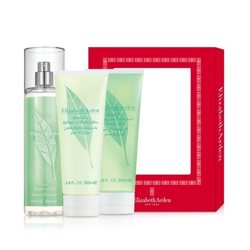 

Elizabeth Arden Green Tea Body 3-piece Set (Lotion 200ml + Body Wash 200ml + Mist 236ml) FREE