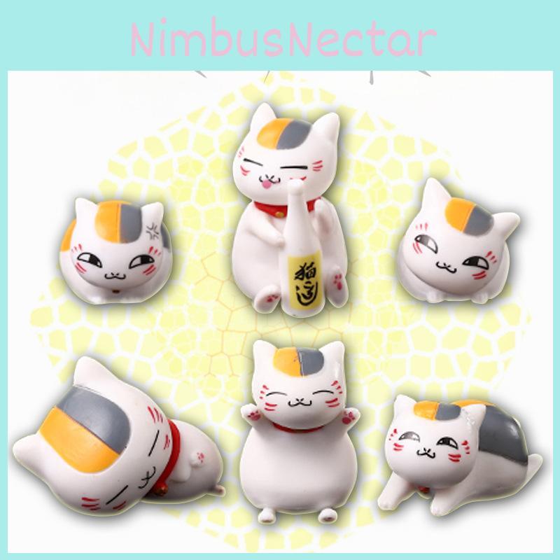 Large Size 6 Styles Natsume's Friend Cat Teacher Action Figure Anime Cat Twist Egg Micro Landscape Decoration Ornament Pvc Material