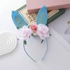 Non-slip Rabbit Ears Headbands Colorful Happy Easter Headdress Cosplay Headbands  Party Supplies