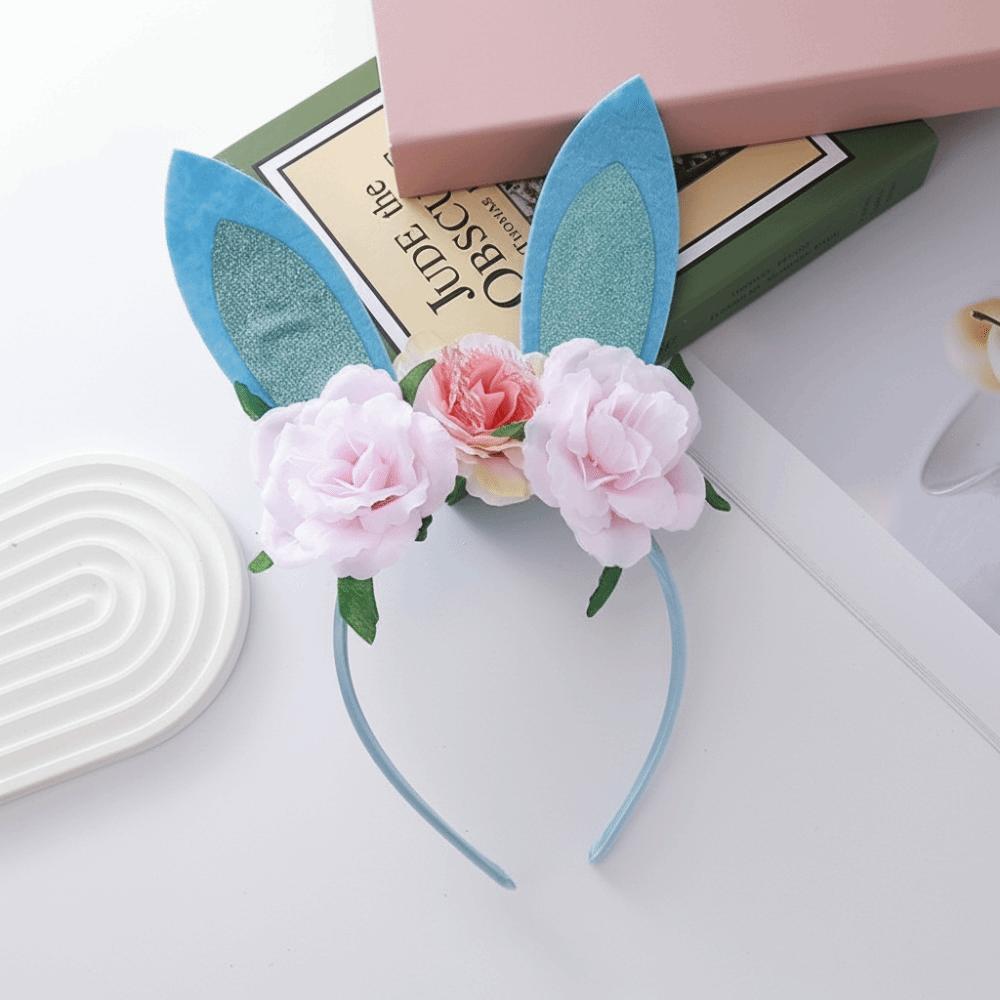 Non-slip Rabbit Ears Headbands Colorful Happy Easter Headdress Cosplay Headbands  Party Supplies
