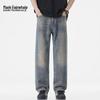 Mark Fairwhale Men's American Retro Loose Straight Leg Distressed Jeans
