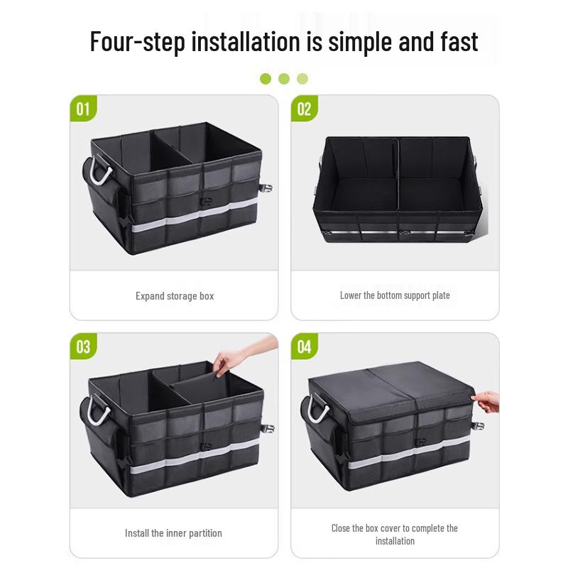 Folding Outdoor Car Trunk Organizer Box - Oxford Cloth