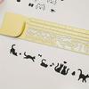Cat-Shaped Stencil Ruler & Bookmark - Double-Sided Hollow-Out Template with Cm/inch Scale for Journaling Scrapbooking