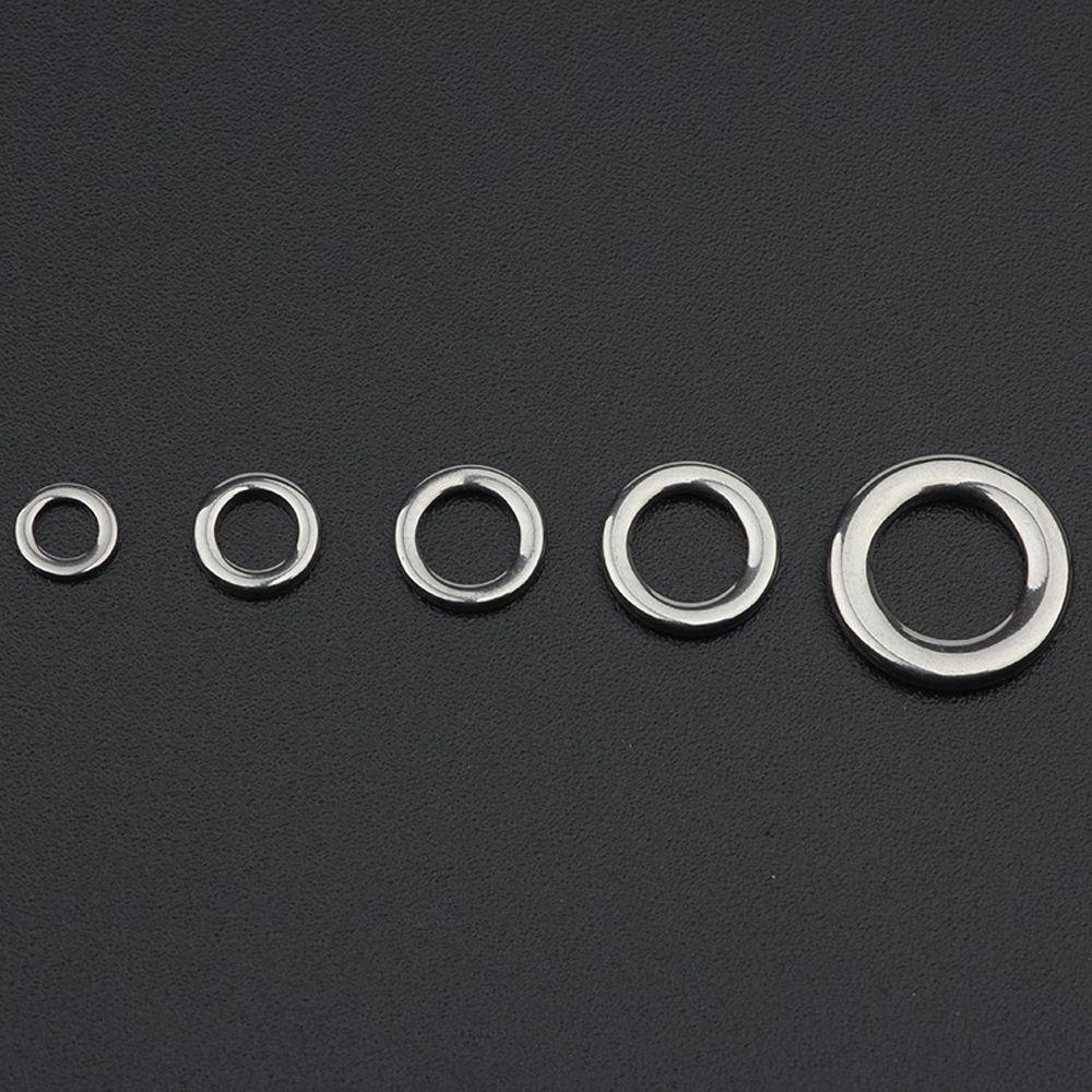 Fishing Tackle 304 Stainless Steel Lead Jigging Snap Split Rings Tackle Connector Fishing Rings
