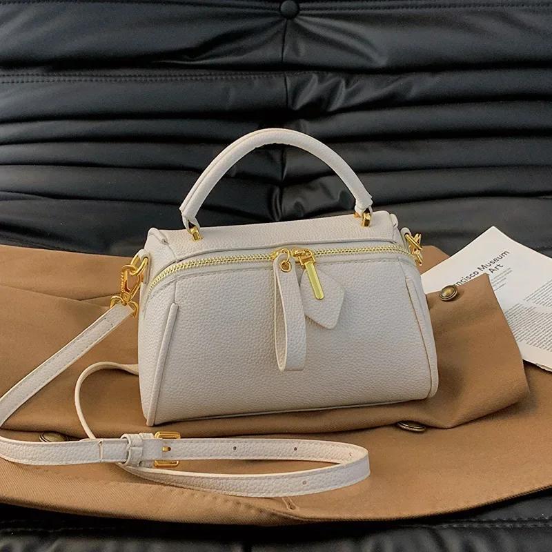 Jednolita skórzana damska designerska torba na ramię retro typu crossbody dla kobiet nowa modna kobieca torba typu messenger