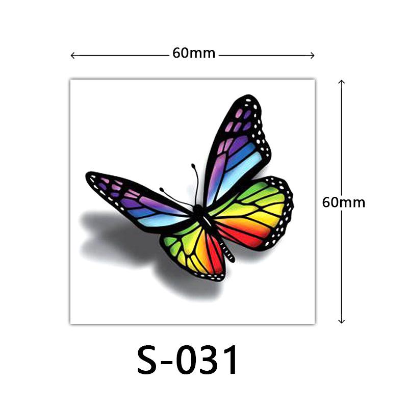 Small Flower Tattoo Sticker Female 3D Color Tattoo Sticker Rose Lotus Butterfly Flower Tattoo