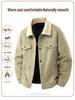 Men's American Retro Suede Plush Top Coat - Casual Winter Jacket with Extra Velvet and Thickness.