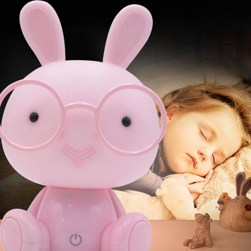 Cute Rabbit Night Light Gifts Women Teen Girls Night Lights for Kids Bedroom Cute Glasses Rabbit Nightlights for Toddler