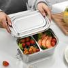 Metal Steel Lunch Box Leak Proof Bentos Box Metal Food Storage Container with Lid Lunch Container Dishwasher Safe
