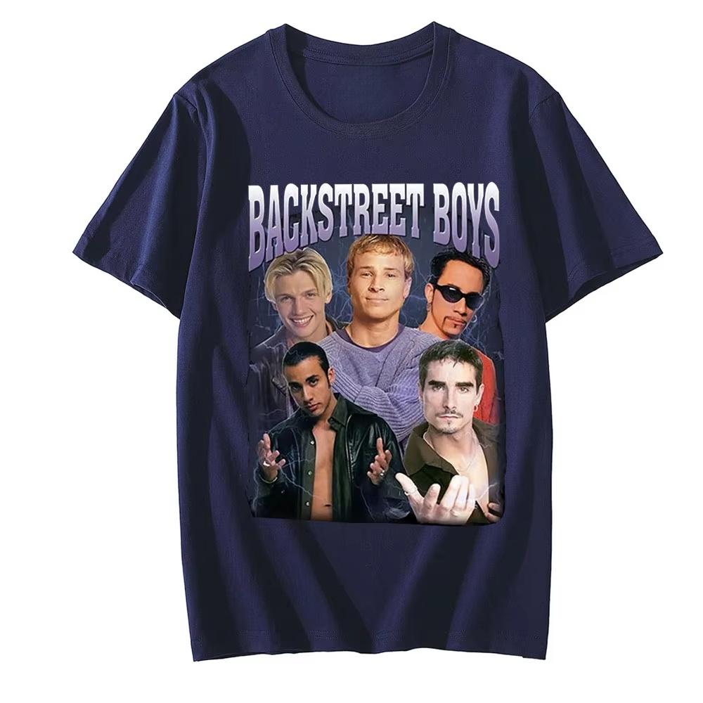 Vintage Backstreet Boys Portrait Graphic T Shirt Retro 90s Pop Band Hip Hop Streetwear Unisex Short Sleeve Nostalgic Concert Tee