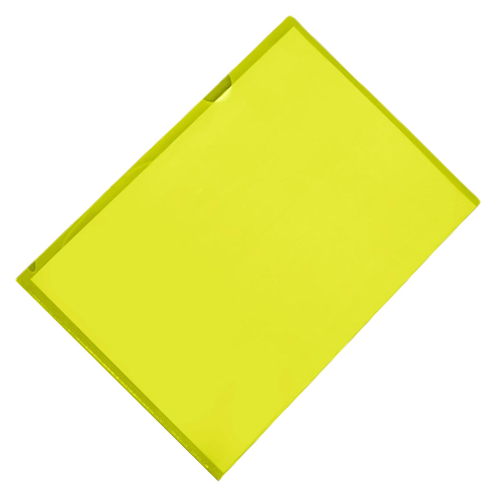 

6 цветов пластиковые папки формата А4 с боковым карманом, папка L-образной формы, презентационная папка, школьные офисные принадлежности A жёлтый