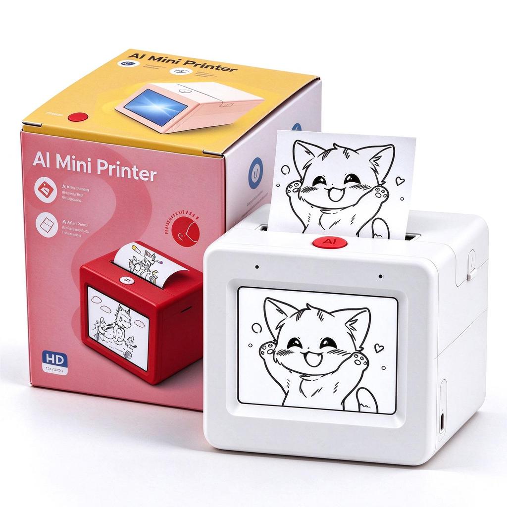 2.8-inch AI Smart Voice Mini Thermal Printer for Kids