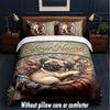 Art Deco Theme Custom Text Or Name 3Pcs Bedding Set,1 Flat Sheet & 2 Pillowcases Personalized Home Bedding