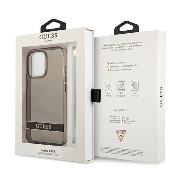 Guess Guhcp13Lhtsgsk Iphone 13 Pro / 136,1 Czarny/Black Hardcase Translucent Stap