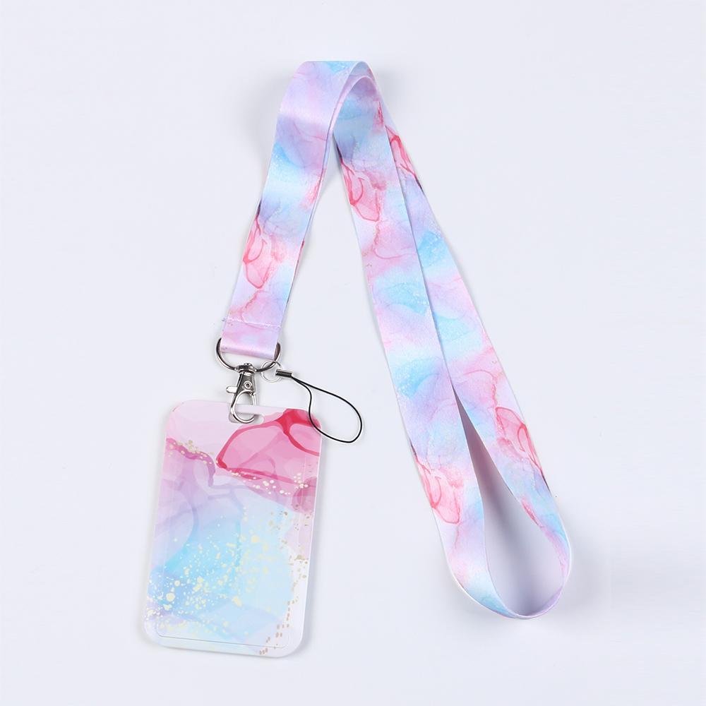 Handy Umhängeband Crossbody mit Handschlaufe Marmormuster Kartenfach Hülle für Bus-/Ausweiskarte Handy Umhängebänder Verstellbarer Riemen