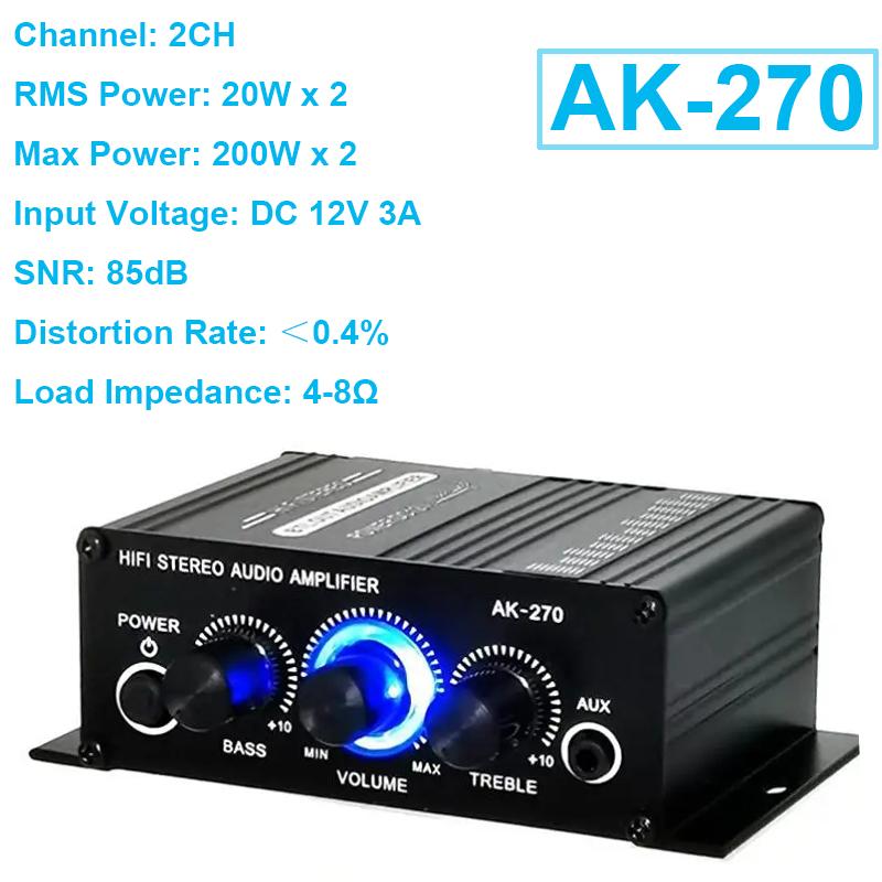 Домашний Мини Усилитель DC12V Аудио Усилитель Мощности Стерео Сабвуфер Bluetooth Плеер Для Домашних Динамиков и Автомобильных Медиа Систем No Bluetooth 270