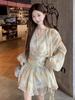 2026 Plus Size French Long Sleeve A-Line Dress: Gentle, Tummy-Concealing, Hip-Hugging Autumn Style for Women