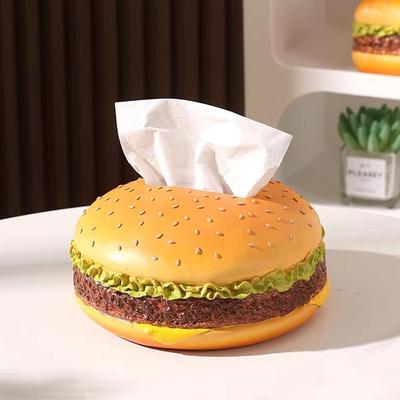 Hamburger Tissue Box Kreativní Nic Retro Obývací pokoj Zásuvkový Box Domácí Zábavné Dekorace Ornamenty