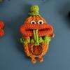 Cartoon Crochet Keychains Handmaking Knitting Doll Jewelry Gift Sausage Mouth Doll  Car Keys Holder