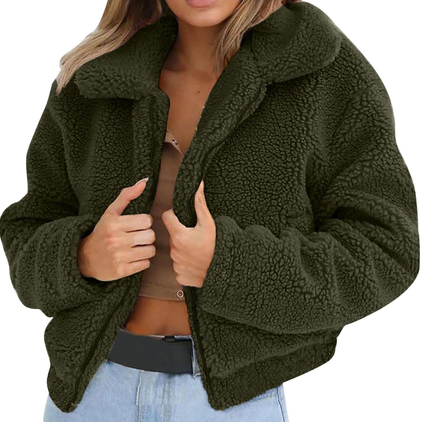 

Женская термофлисовая короткая куртка куртка верхнее пальто S чёрный