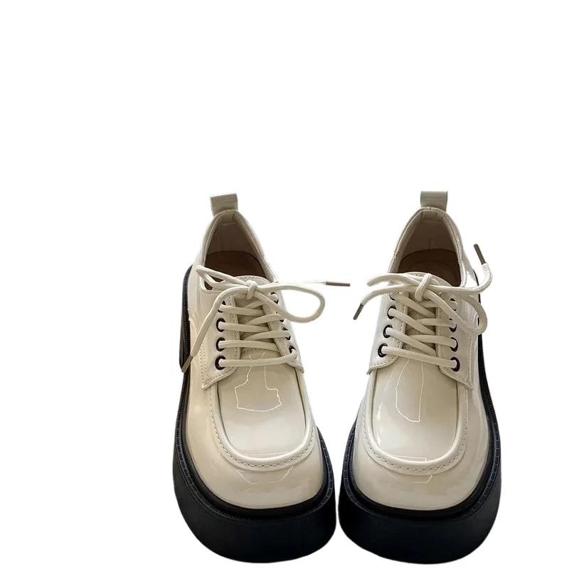 Boty Dámské 2024 Lodičky Dámské Vysoké Podpatky Platforma Kancelář & Kariéra Lodičky Dámské Šněrovací Kulatá Špička Masivní Podpatky Boty Dámské