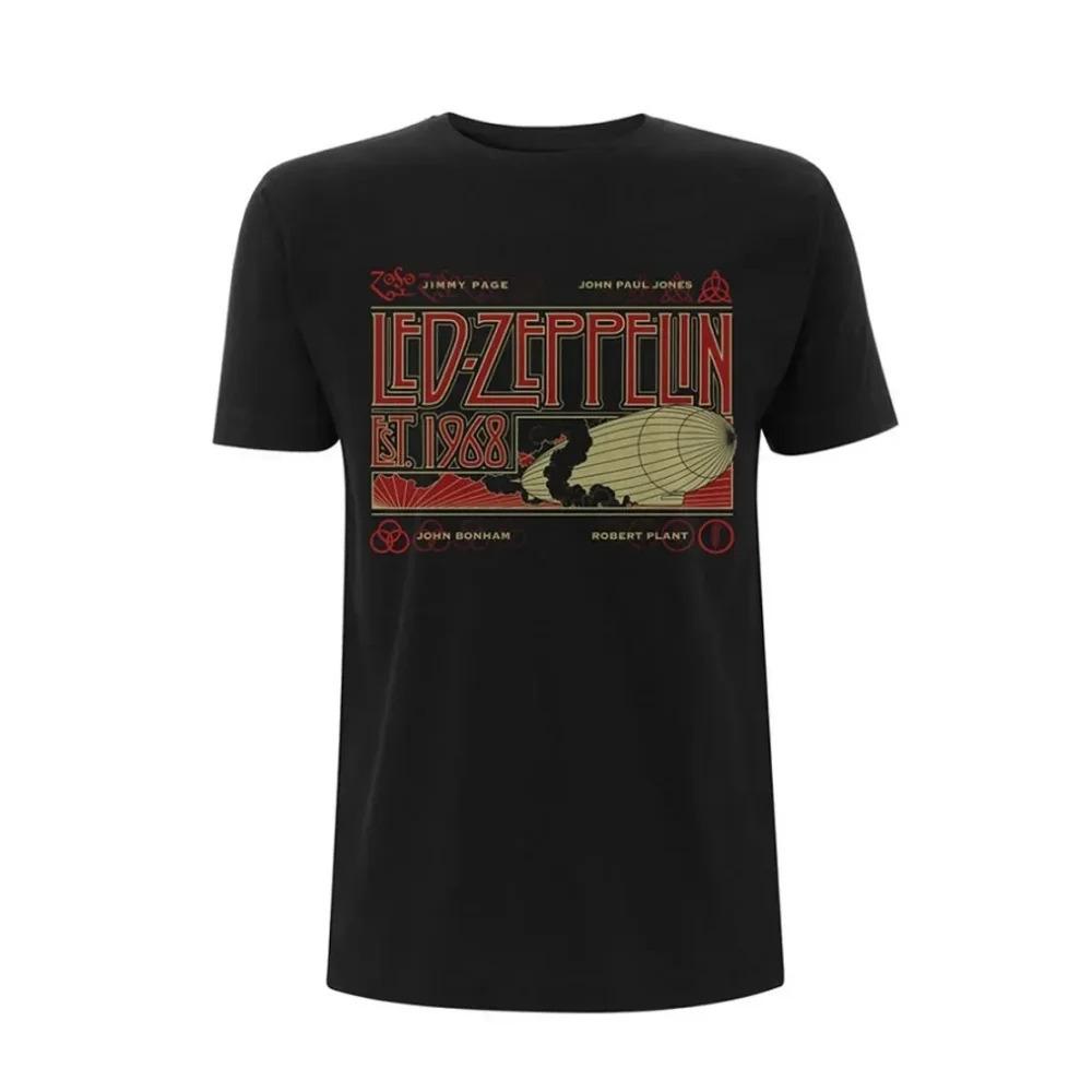 

2026 Led Zeppelin - Symbols Est 68 Чорна Футболка Рок-гурт Графічна Футболка Літня Бавовняна Унісекс Сорочка Одяг Футболка Y2K XXL бежевий