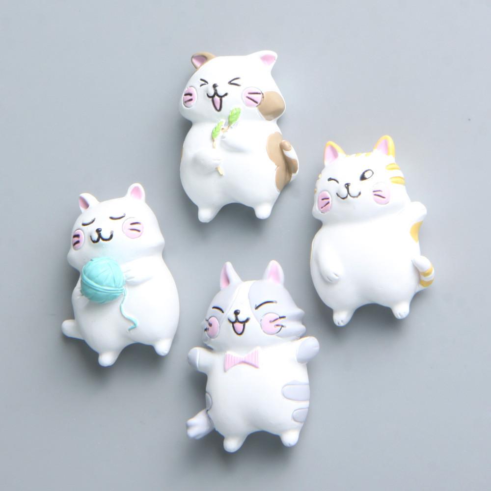 Resin Cat Magnet Set With Creative 3d Art For Kitchen Decor And Collectors Gift