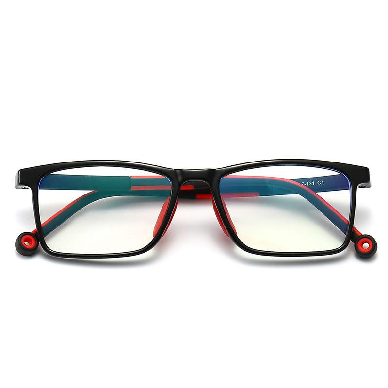 54673 Square Fashion Boy Girls Glasses Frame Flexible Ultralight Kids Optical Clear Silicone Eyeglasses Uv400