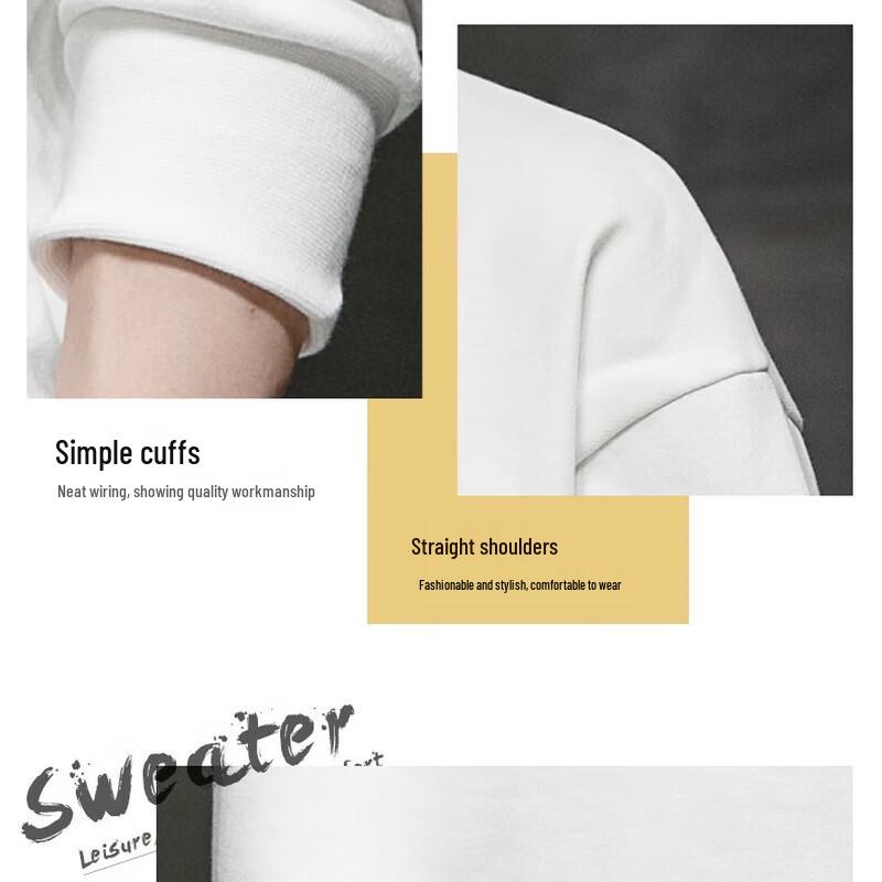 Maoren Men's Round Neck Casual Pullover Sweatshirt