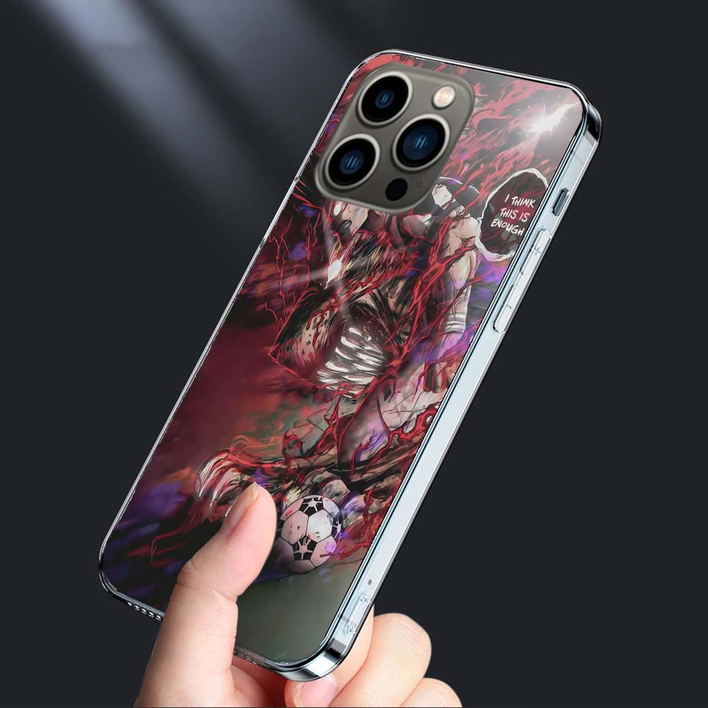 

Blue Lock Anime Phone Case For Iphone 16E 15 Pro 14 Plus 17E 16 17 Pro Max Air 11 12 13 Mini Shockproof Capa Cute Cover TPU C iPhone 15 Pro