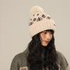 Hat Women's Fashion Snowflake Range Knitted Wool Hat Autumn and Winter Windproof Warm Casual Hat