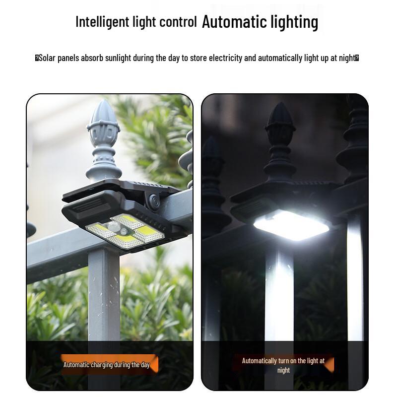 Upgraded Smart Induction Solar COB Clip Lights (3-Pack)