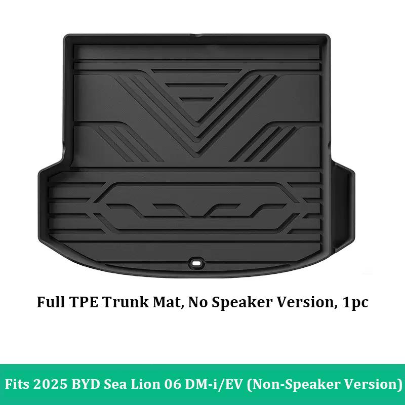 Set TPE Trunk Mats Backrest Protector For 2025 BYD Sea Lion 06 DM-i/EV Waterproof Anti-Scratch Wear Resistant Interior Parts