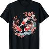 Koi Carp Ying Yang Nishikigoi Fish Cherry Blossom T-Shirt(84)