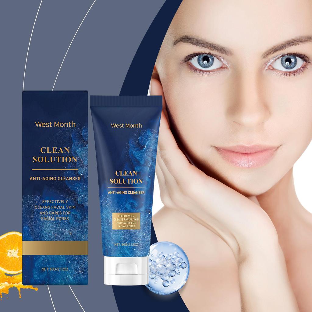 West Month Moisturizing Cleansing Foam Cleanses and removes oil Gentle and refined Non-drying Hydrating For facial use 60g