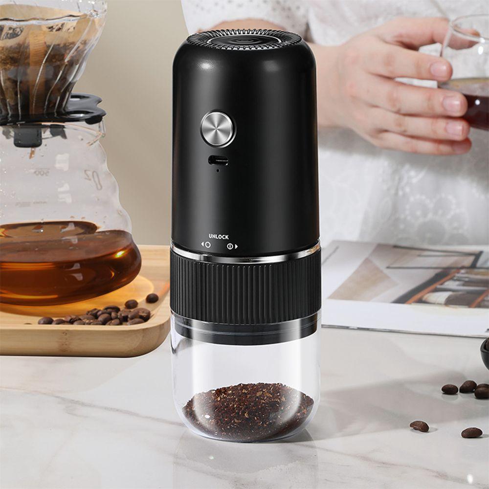 Ceramic Burr Mini Coffee Grinder USB Rechargeable Coffee Bean Grinder  Hand Pour Coffee