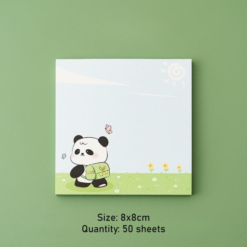 50 Sheets Kids Cartoon Posted It Paper Memo Sticky Panda Guinea Pig Notes Stickers Notebook Planner Stationery Message Sticker