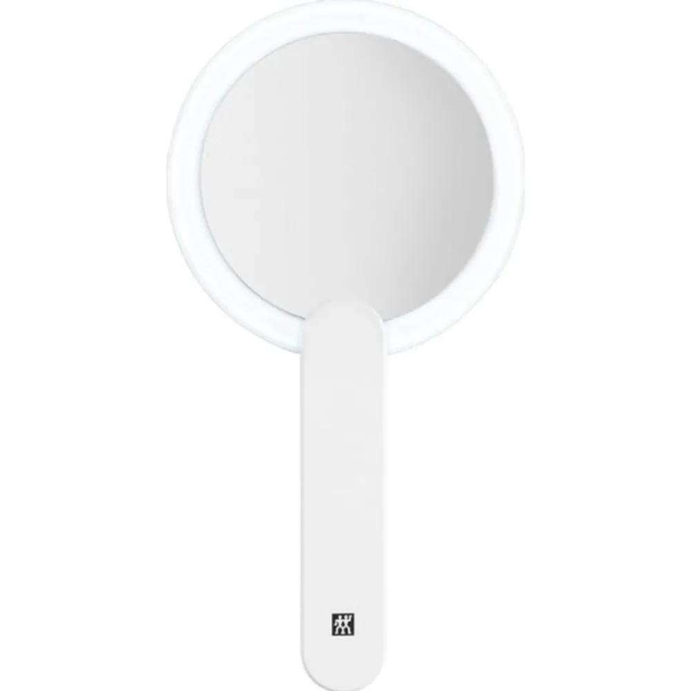 

ZWILLING 10x Magnification LED Rechargeable Vanity Mirror 360-Degree Rotating Handle White