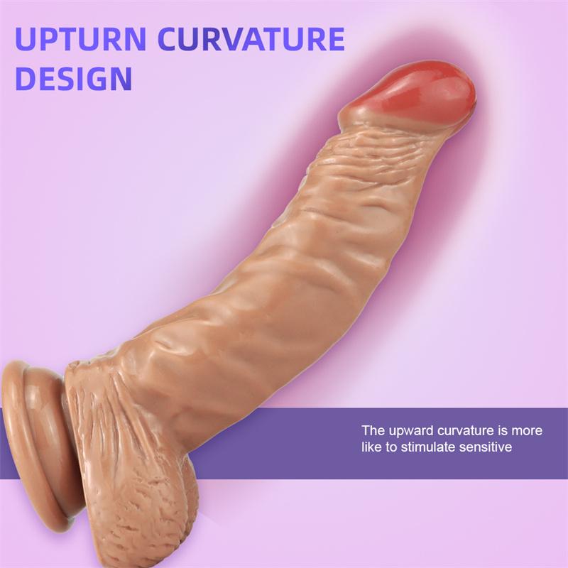 Crescent Large Simulation Dildo Crystal Soft Glue Female Masturbator Adult Products