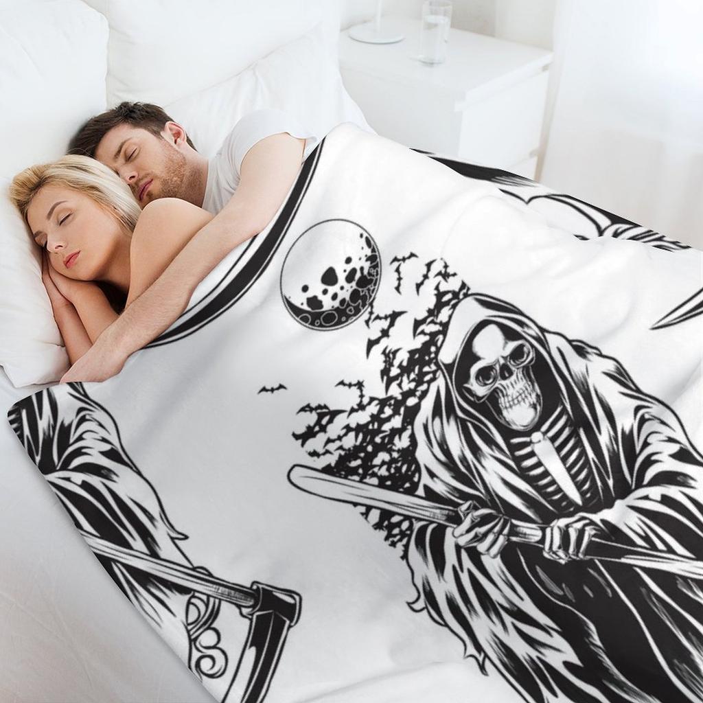 Grim Reaper Night Throw Blanket valentine gift ideas Sofa Soft Beds Softest Blankets