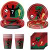 CR7 World Cup Star Fan Party Set: Plates, Cups, Napkins, Tablecloth, Banner & Decorations.