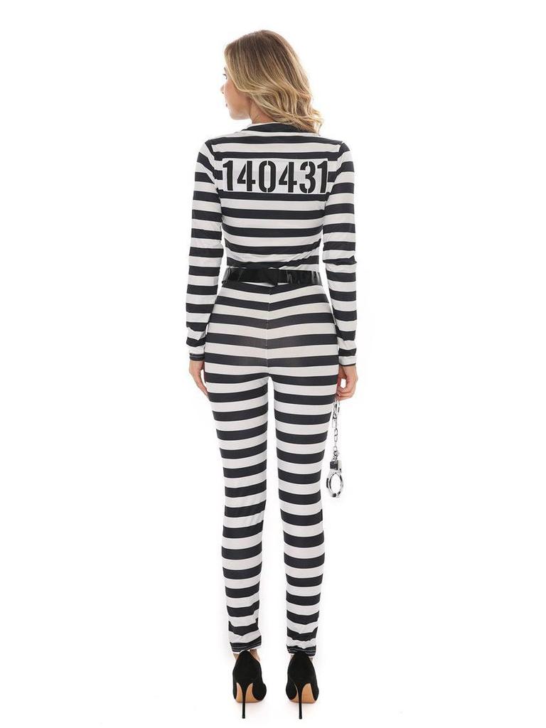 Halloween Sexy Policewoman Cosplay Costume Set - Adult Nightclub Uniform