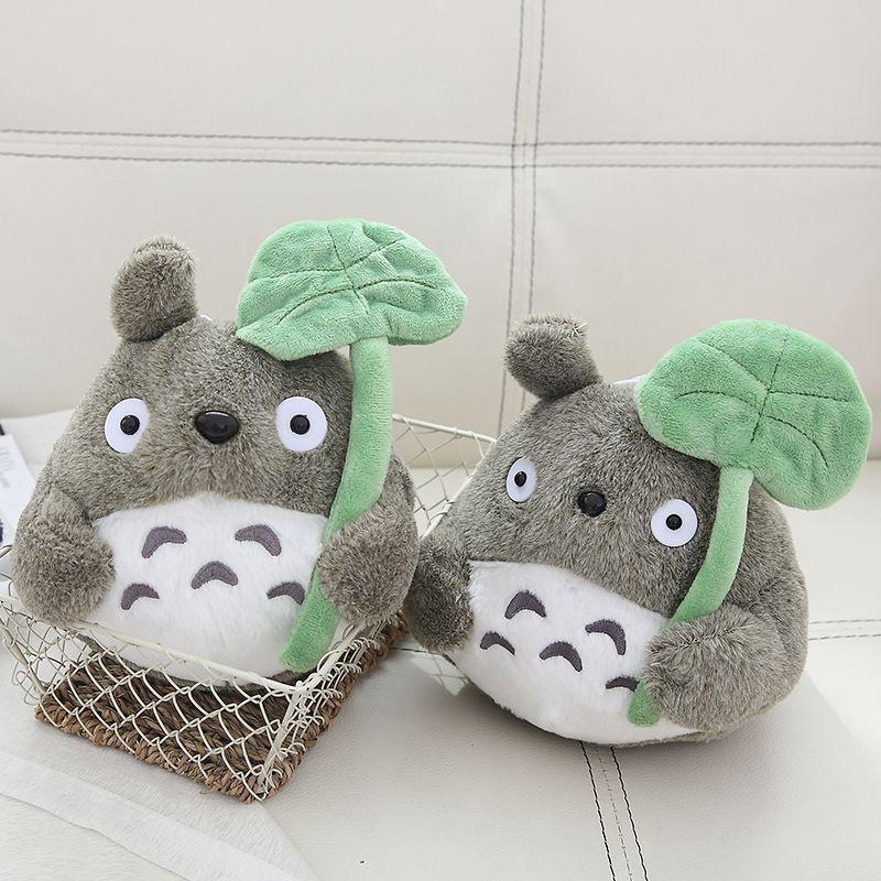 Cute Anime My Neighbor Totoro Plush Toy With Lotus Leaf 22/30cm Stuffed Kid Gift
