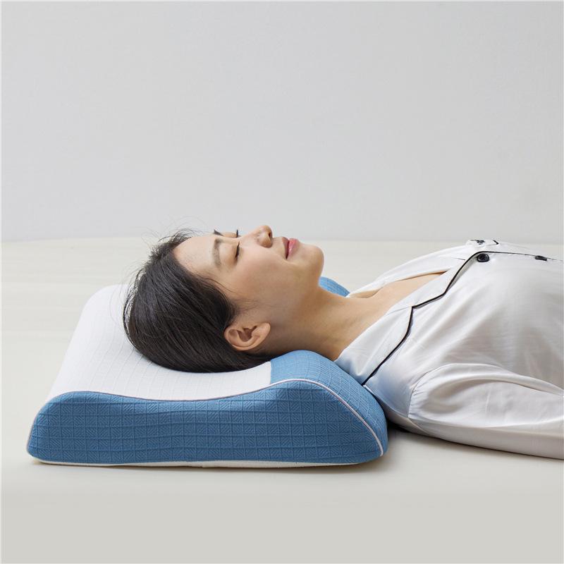 Thai Natural Latex Neck Support Pillow with Removable Washable Cover - Home & Gift Use 40*60*8CM