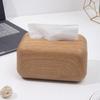 Facial Tissue Holder Faux Woodgrain Tissue Box Stylish Elegant Multi-purpose Tissue Box Covers For Bathroom Bedroom Dinner Table