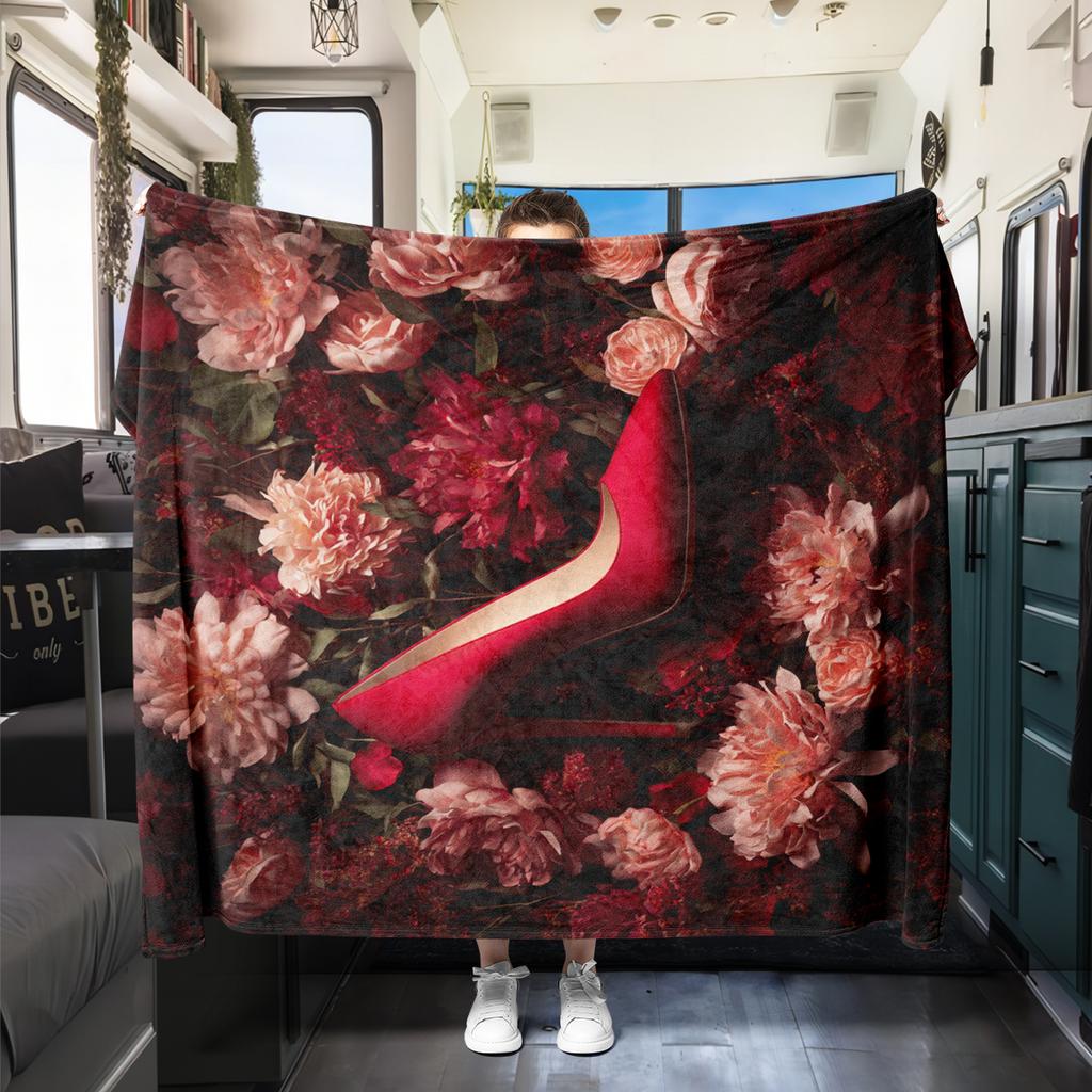 1 Stuk Cartoon Print Flanellen Deken, Hoge Kwaliteit Comfortabel voor Alle Seizoenen, Woondecoratie, Warmte en Comfort, Perfect voor Kerstmis Verjaardagscadeau
