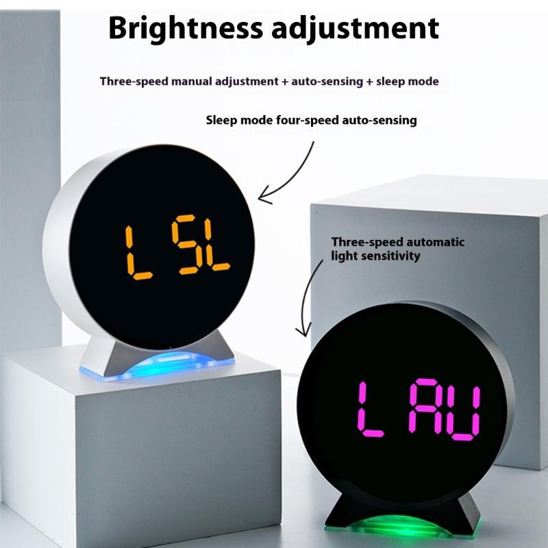 Alarm Clocks for Bedroom Digital Clock Night Light Digital Alarm Clock with Indoor Temperature Desk Clock for Bedroom