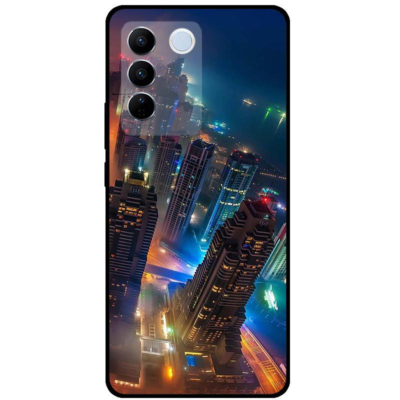 For Vivo V27E V2237 V27 Pro V2230 V 27 Case TPU Soft Silicone Marble Cat Shockproof Cases For Vivo V27 5G V27Pro Bag Funda Cover